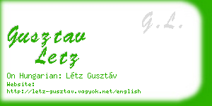 gusztav letz business card